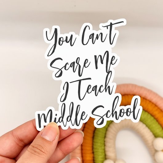 Funny Middle School Teacher Gift  Sticker