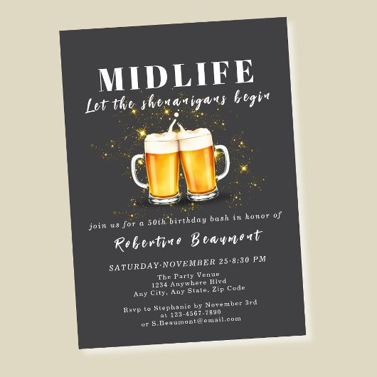 Funny Midlife Crisis Shenanigans 50th Birthday Kaart