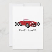 Funny Midlife Vintage Red Car 50th Birthday  Kaart (Achterkant)