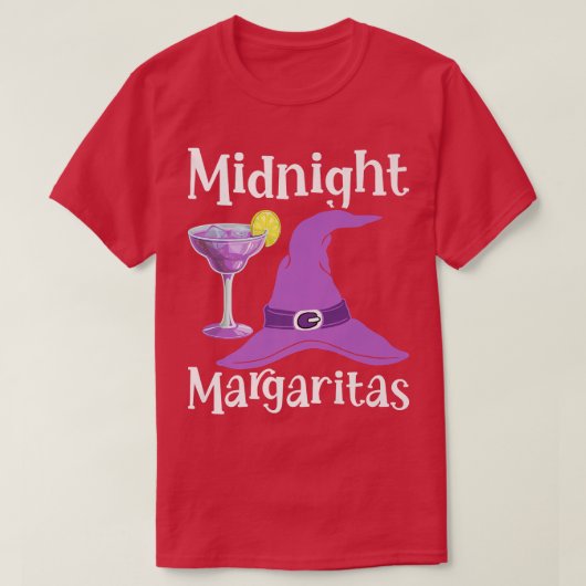 Funny Midnight Margaritas Witch Drink Halloween T-shirt (Design voorkant)