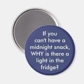 Funny "Midnight Snack", aangepaste kleurenmagneet Magneet (Voorkant / Achterkant)