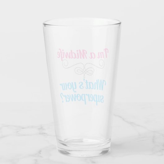 Funny Midoman Superheld Glas (Achterkant)