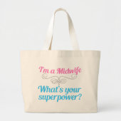 Funny Midoman Superheld Grote Tote Bag (Voorkant)