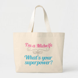 Funny Midoman Superheld Grote Tote Bag