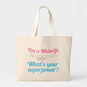 Funny Midoman Superheld Grote Tote Bag