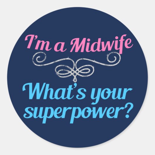 Funny Midoman Superheld Ronde Sticker (Voorkant)