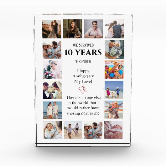 Funny Milestone Anniversary Photo Block Fotoblokken (Voorkant)