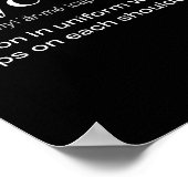 Funny Military Army Captain Definition Gift Poster (Hoek)