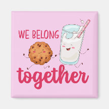 Funny Milk and Cookies Cute Couple Valentijnsdag