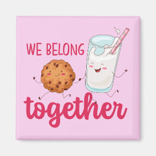 Funny Milk and Cookies Cute Couple Valentijnsdag Magneet