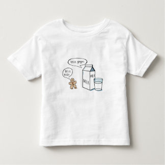 Funny Milk & Ginger Kinder Wit T met rood Sleeve Kinder Shirts