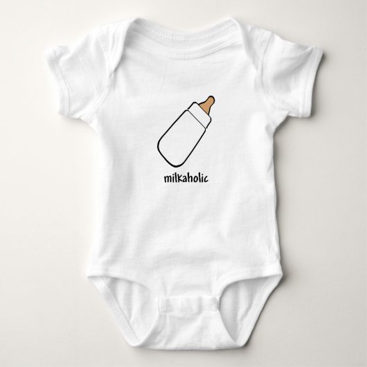 Funny Milkaholic baby shirt (Voorkant)