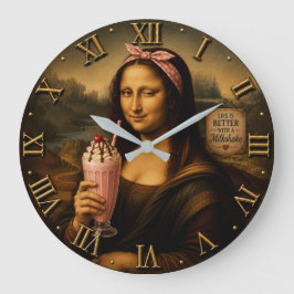 Funny Milkshake Mona Lisa Grote Klok
