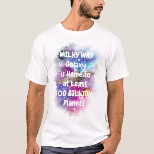Funny Milky Way Galaxy Cool T-Shirt (Voorkant)