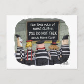 Funny Mime Club Briefkaart (Voorkant)