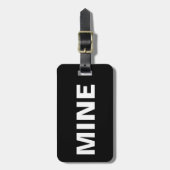 Funny Mine Black Bagagelabel (Voorkant verticaal)