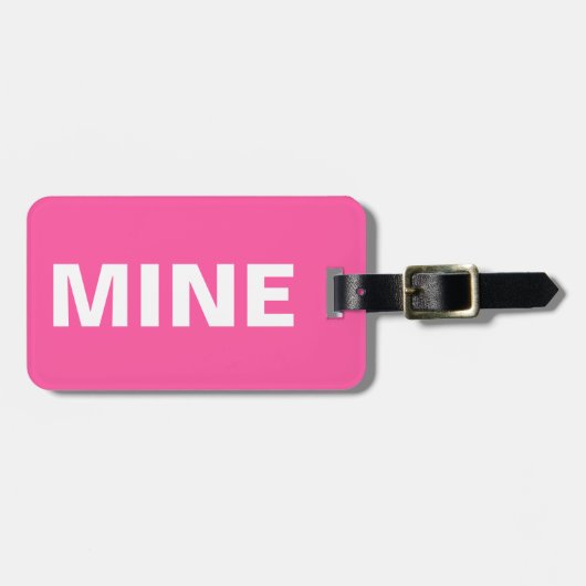 Funny Mine Pink Bagagelabel (Voorkant horizontaal)