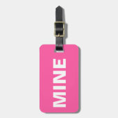 Funny Mine Pink Bagagelabel (Voorkant verticaal)