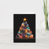 Funny Minerals Christmas Tree Graphic Crystals Kaart (Voorkant)