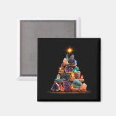 Funny Minerals Christmas Tree Graphic Crystals Magneet (Voorkant / Achterkant)