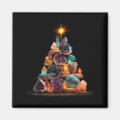 Funny Minerals Christmas Tree Graphic Crystals  Magneet (Voorkant)