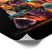 Funny Minerals Christmas Tree Graphic Crystals  Poster (Hoek)