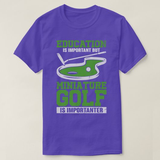 Funny Miniature Crazy Golf Player Gift T-shirt (Design voorkant)