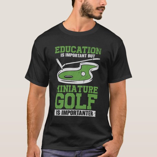 Funny Miniature Crazy Golf Player Gift T-shirt (Voorkant)