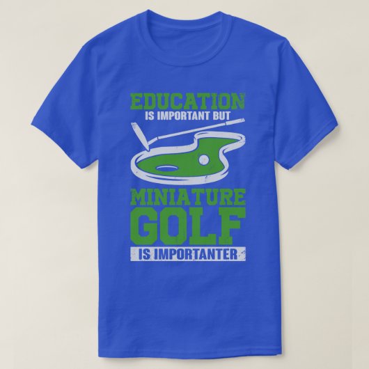 Funny Miniature Crazy Golf Player T-shirt (Design voorkant)