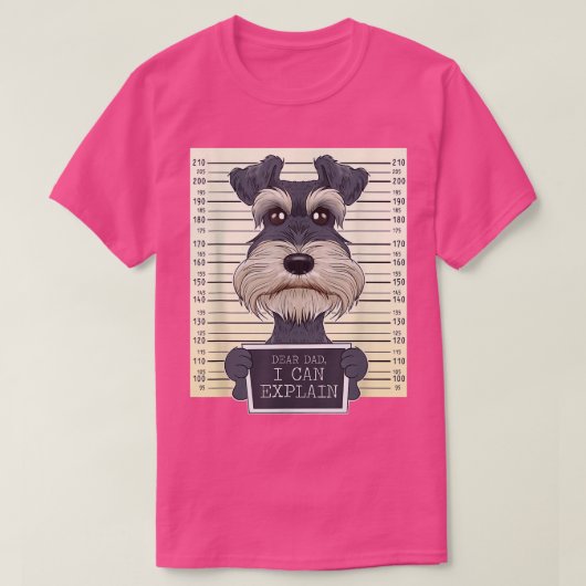 Funny Miniature Schnauzer Dad I Miniature Schnauze T-shirt (Design voorkant)
