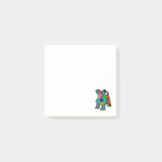 Funny Miniature Schnauzer Dog Abstracte Kunst Post-it® Notes (Voorkant)