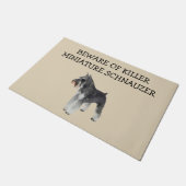 Funny Miniature Schnauzer Hondenras Welcome Deurmat (Schuin)