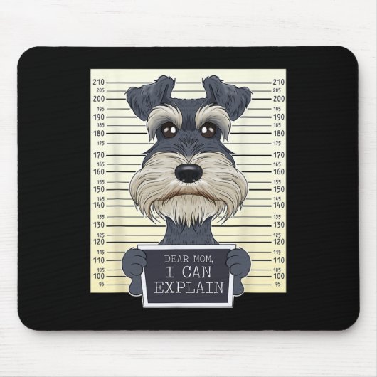 Funny Miniature Schnauzer Mam I Miniature Schnauze Muismat (Voorkant)