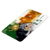 Funny Miniature Schnauzer St. Patrick's Day Gift Magneet (Linkerzijde)