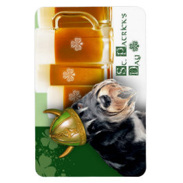 Funny Miniature Schnauzer St. Patrick's Day Gift Magneet