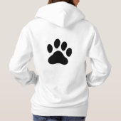 Funny Minimal Cat Eyes Hoodie for Women (Achterkant)