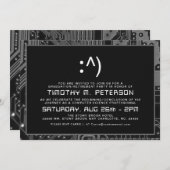 Funny Minimal Computer Science Grey Afstudeerder n Kaart (Voorkant / Achterkant)