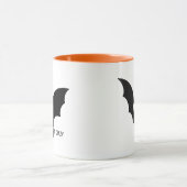 Funny Minimal Halloween Black Bat Crazy Mok (Midden)