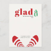 Funny Minimal Ivory Red nieuwjaar Feestdagenkaart (Voorkant)