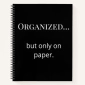 Funny Minimalist Binder Custom Initial Back Notitieboek (Voorkant)