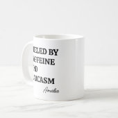 Funny Minimalist Caffeine Sarcasm Personalized Koffiemok (Voorkant links)