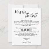 💍 Funny Minimalist Elegant Unsave the Date Save The Date (Voorkant)