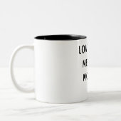 Funny Minimalist Love Quote Design Mug Tweekleurige Koffiemok (Links)