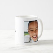 Funny Minimalist met Kerstmis Pun Holiday Foto Koffiemok (Voorkant rechts)