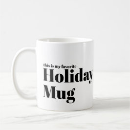 Funny Minimalist met Kerstmis Pun Holiday Foto Koffiemok
