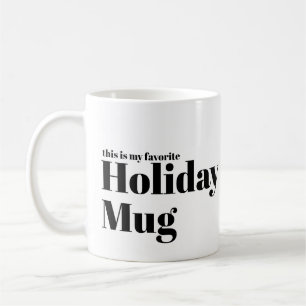 Funny Minimalist met Kerstmis Pun Holiday Foto Koffiemok