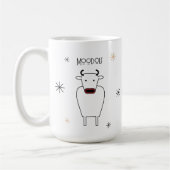 Funny Minimalist Moodolf The Red Nose Reindeer Pun Koffiemok (Links)