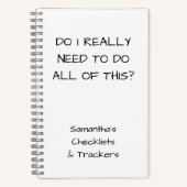 Funny Minimalist Name White voor Checklist Small Notitieboek (Voorkant)