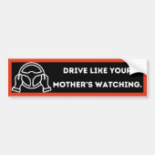 Funny Minimalist Safe Driving Bumper Sticker (Voorkant)