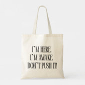 Funny Minimalist Tote Bag (Achterkant)